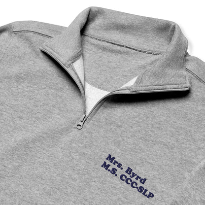Personalized Embroidered Credentials Quarter Zip Sweatshirt