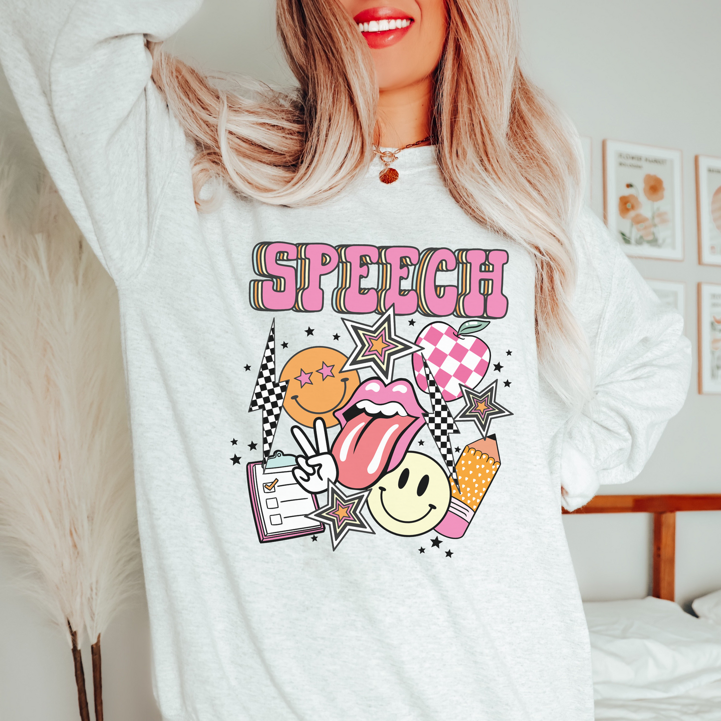 Retro Speech Crewneck Sweatshirt