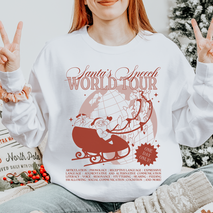 Santa's Speech Scope World Tour Comfort Colors Sweatshirt