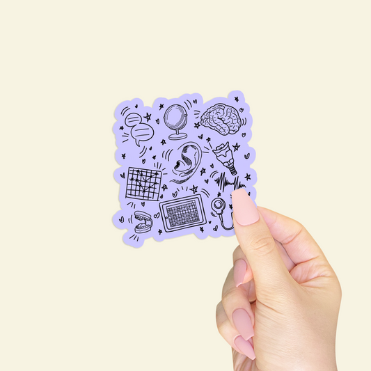 Speech-Language Hearing Doodles Sticker