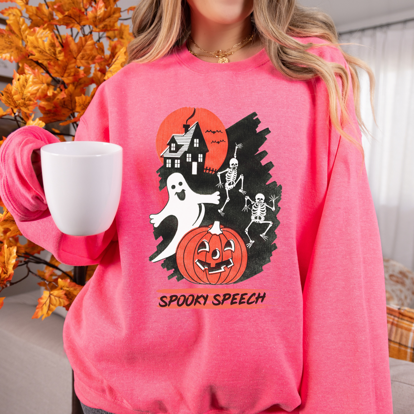 Spooky Speech Friends Crewneck Sweatshirt