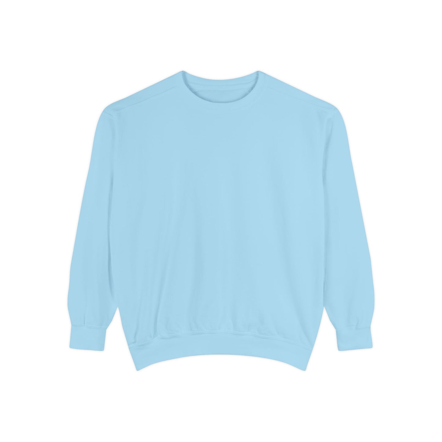 Custom Logo Comfort Colors Crewneck Sweatshirt | Left Chest & Back Print