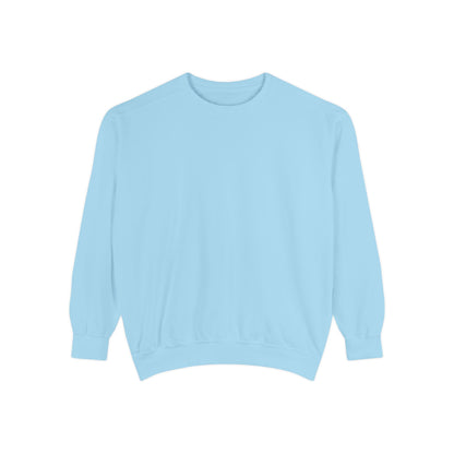 Custom Logo Comfort Colors Crewneck Sweatshirt | Left Chest & Back Print