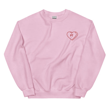 PT Heart Embroidered Crewneck Sweatshirt