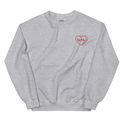 SLPA Heart Embroidered Crewneck Sweatshirt