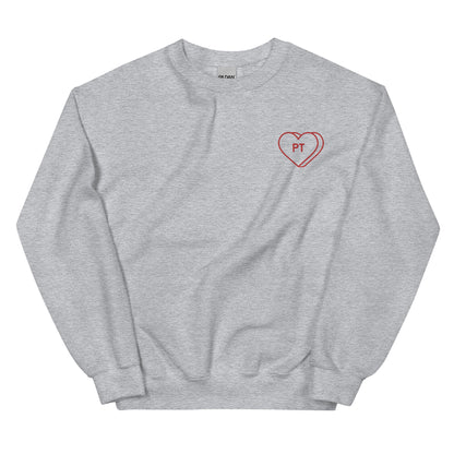 PT Heart Embroidered Crewneck Sweatshirt