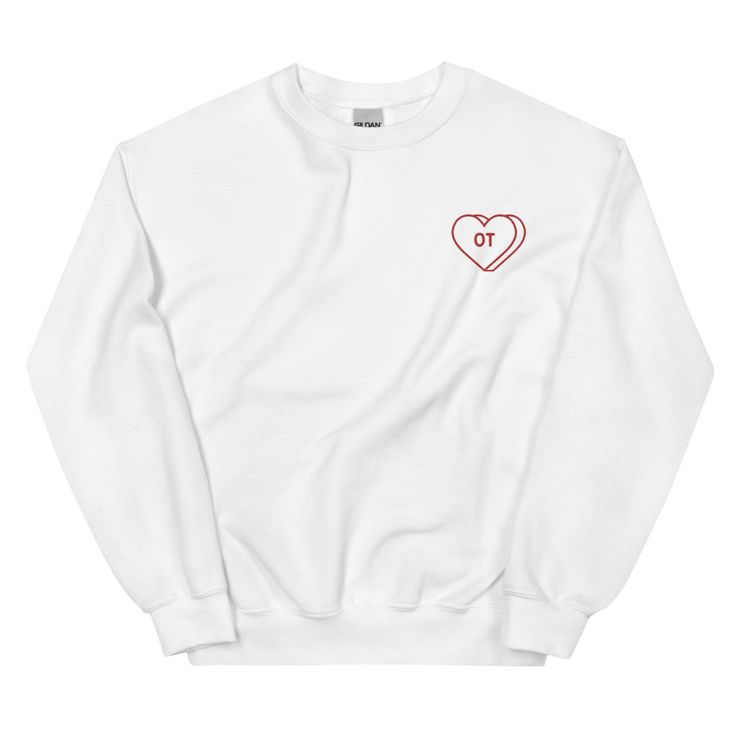 OT Heart Embroidered Crewneck Sweatshirt