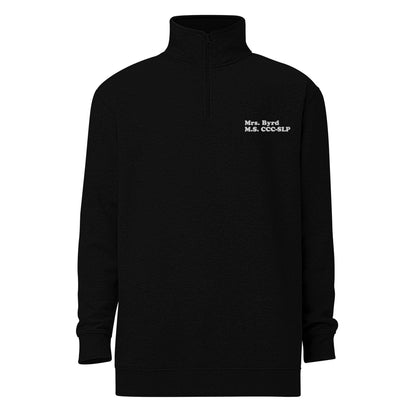 Personalized Embroidered Credentials Quarter Zip Sweatshirt