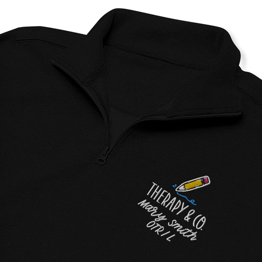 Personalized Company Embroidered OT Pencil Quarter Zip Sweatshirt