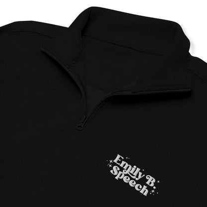 Custom Logo Embroidered Quarter Zip Sweatshirt | Left Chest Embroidery
