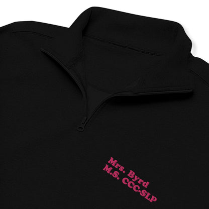 Personalized Embroidered Credentials Quarter Zip Sweatshirt