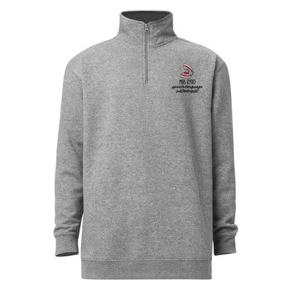 Personalized Embroidered Mouth Model Quarter Zip Sweatshirt