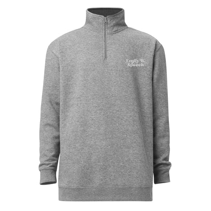 Custom Logo Embroidered Quarter Zip Sweatshirt | Left Chest Embroidery
