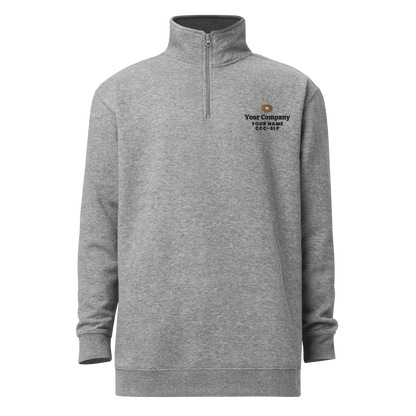 Personalized Speech Company Quarter Zip Sweatshirt | Front and Back Embroidery
