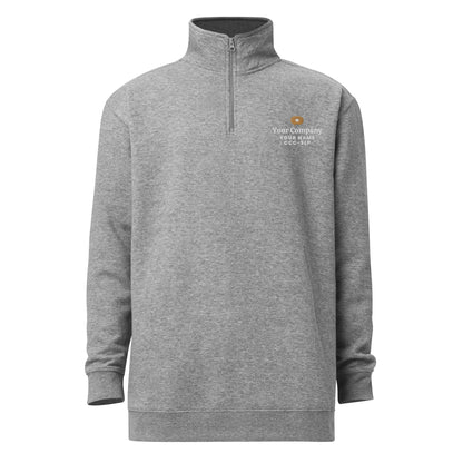 Personalized Speech Company Quarter Zip Sweatshirt | Front and Back Embroidery