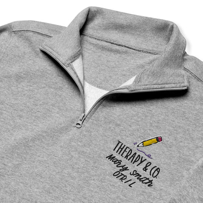 Personalized Company Embroidered OT Pencil Quarter Zip Sweatshirt