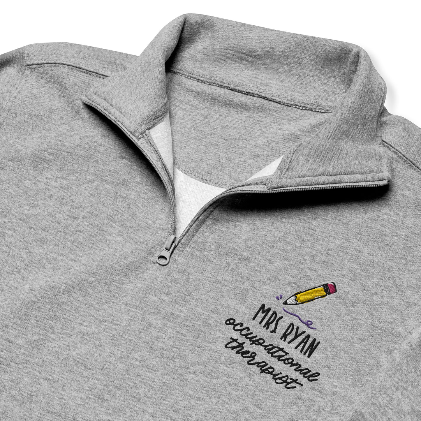 Personalized Embroidered OT Pencil Quarter Zip Sweatshirt