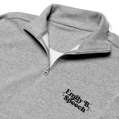 Custom Logo Embroidered Quarter Zip Sweatshirt | Left Chest Embroidery