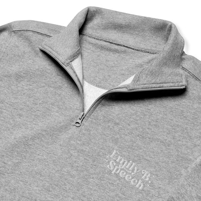 Custom Logo Embroidered Quarter Zip Sweatshirt | Left Chest Embroidery
