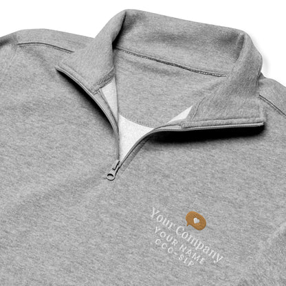 Personalized Speech Company Quarter Zip Sweatshirt | Front Embroidery