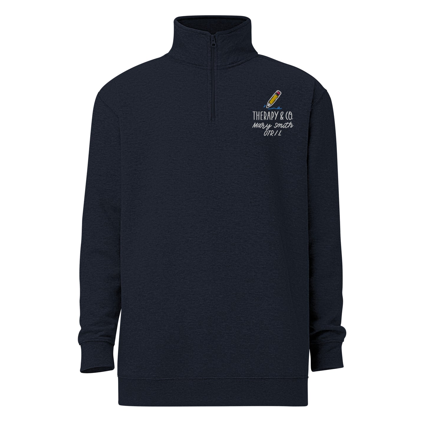 Personalized Company Embroidered OT Pencil Quarter Zip Sweatshirt