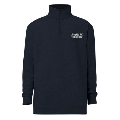 Custom Logo Embroidered Quarter Zip Sweatshirt | Left Chest Embroidery