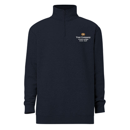 Personalized Speech Company Quarter Zip Sweatshirt | Front Embroidery