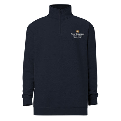 Personalized Speech Company Quarter Zip Sweatshirt | Front and Back Embroidery
