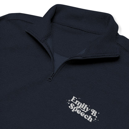 Custom Logo Embroidered Quarter Zip Sweatshirt | Left Chest Embroidery