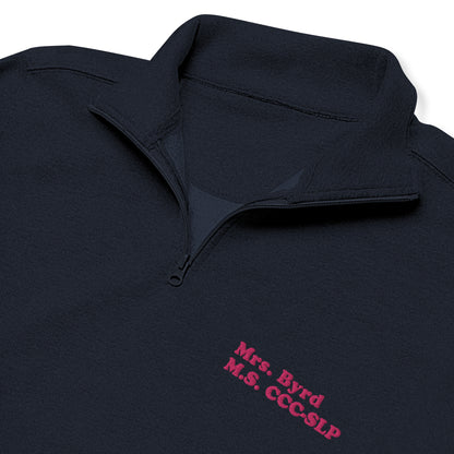 Personalized Embroidered Credentials Quarter Zip Sweatshirt