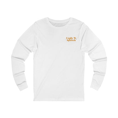 Custom Logo Jersey Long Sleeve T-Shirt | Left Chest & Back Print
