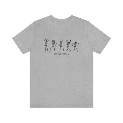 Spooky Speech Skeleton Jersey T-Shirt