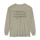 Speech Path Butterflies Long Sleeve Comfort Colors T-shirt