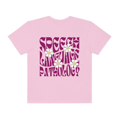 Speech Retro Daisy Comfort Colors T-Shirt | Front and Back Print