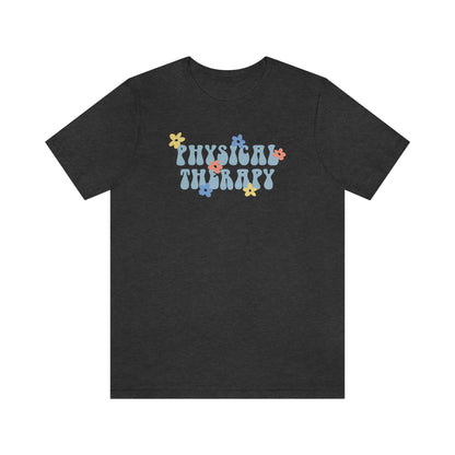 Physical Therapy Retro Flower Jersey T-Shirt