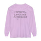 Speech Path Butterflies Long Sleeve Comfort Colors T-shirt