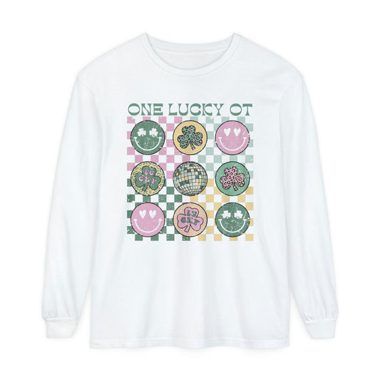 One Lucky OT Long Sleeve Comfort Colors T-Shirt