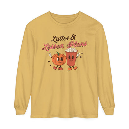 Lattes and Lesson Plans Long Sleeve Comfort Colors T-Shirt