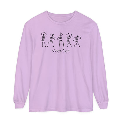 Spooky OT Skeletons Long Sleeve Comfort Colors T-Shirt