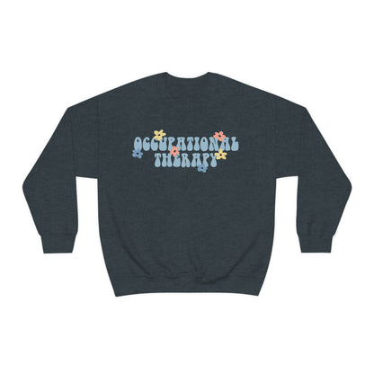Occupational Therapy Retro Flower Crewneck Sweatshirt