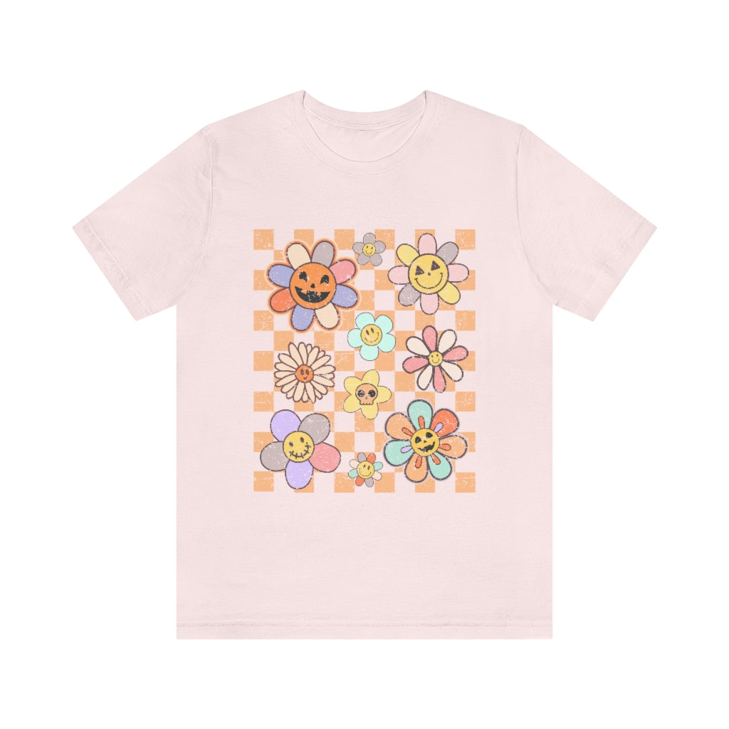 Distressed Retro Halloween Jersey T-Shirt