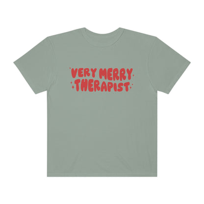 Very Merry Therapist Comfort Colors T-Shirt