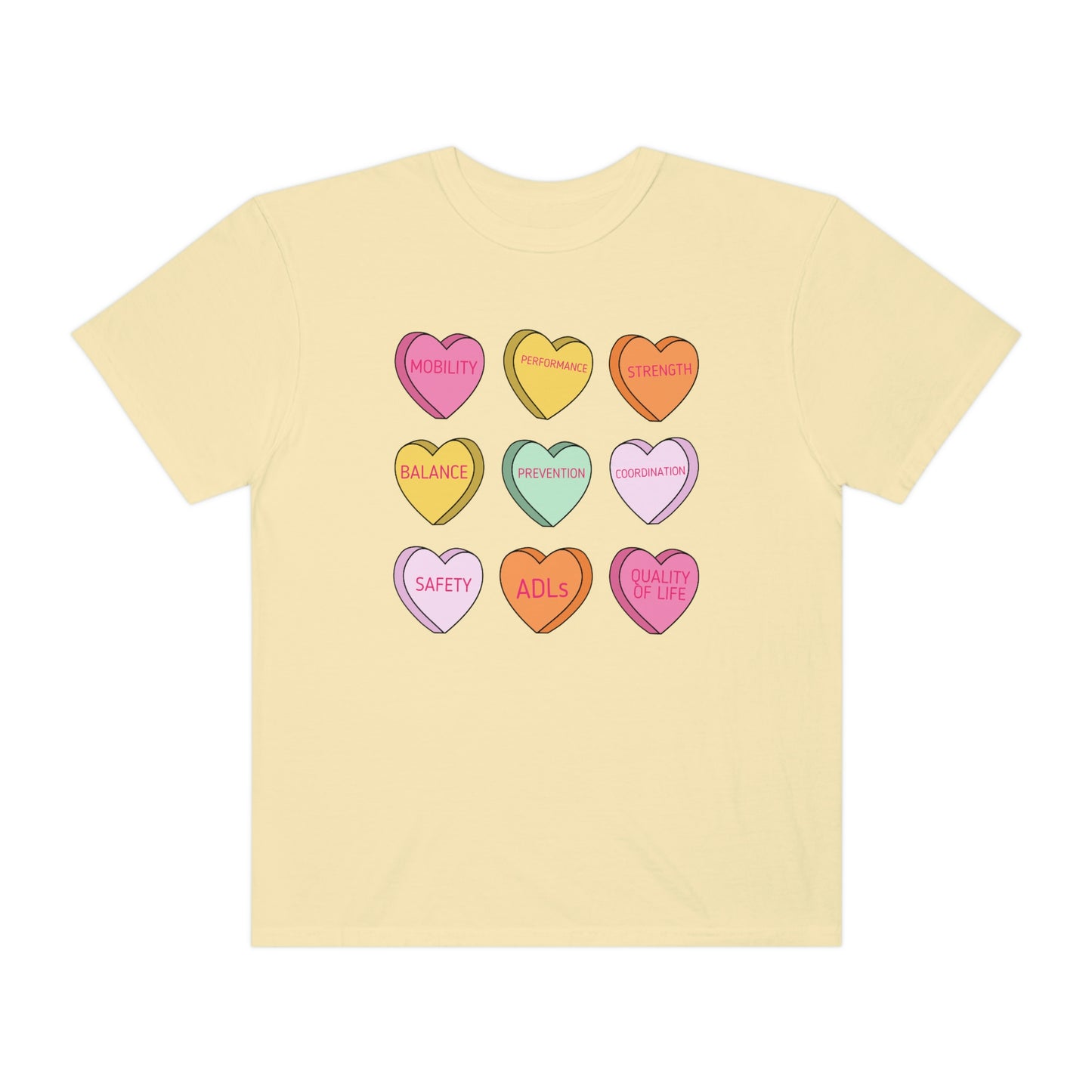 PT Scope Candy Hearts Comfort Colors T-Shirt