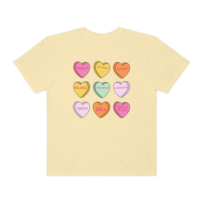 PT Scope Candy Hearts Comfort Colors T-Shirt