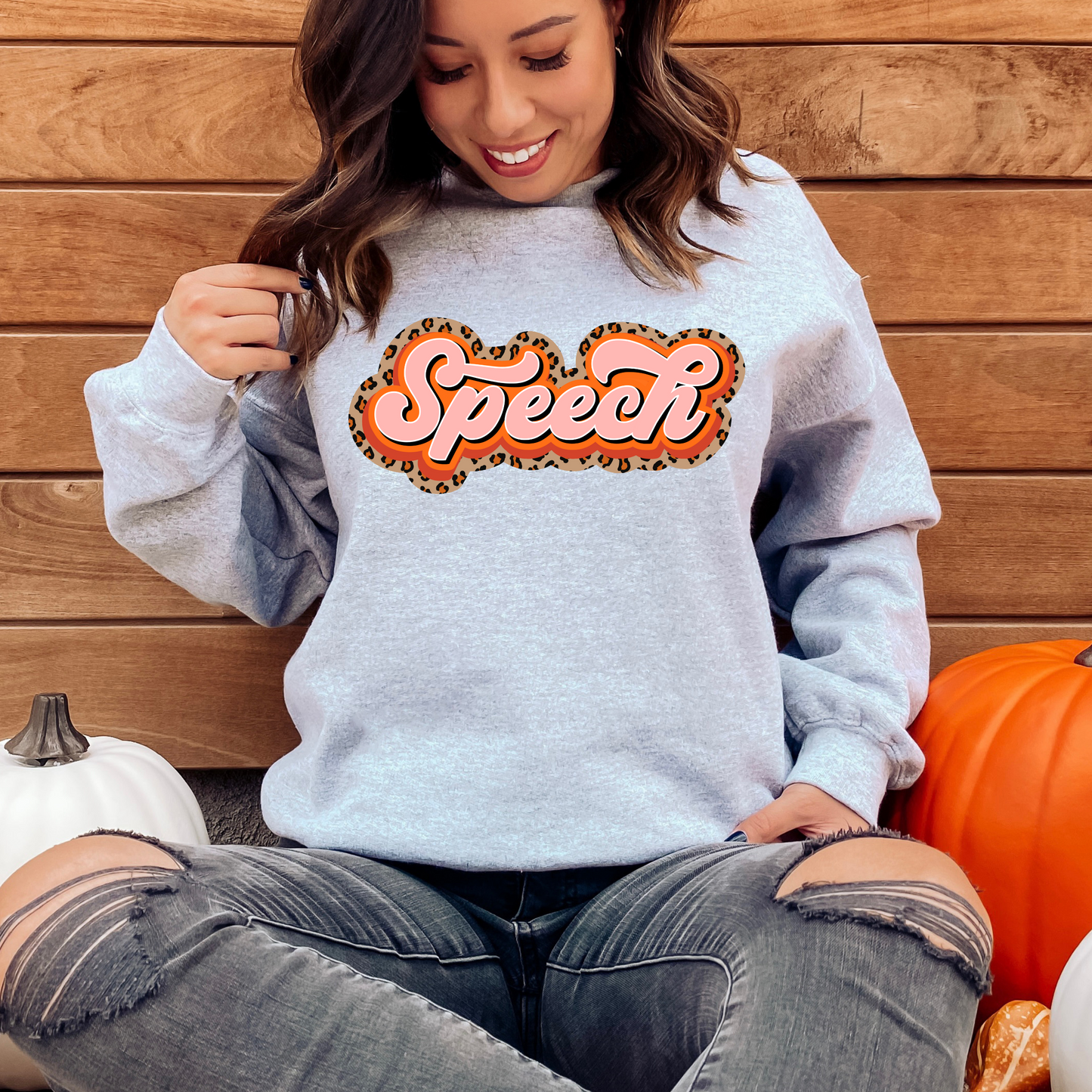 Cheetah Speech Crewneck Sweatshirt