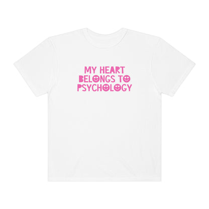 My Heart Belongs to Psychology Tonal Comfort Colors T-Shirt