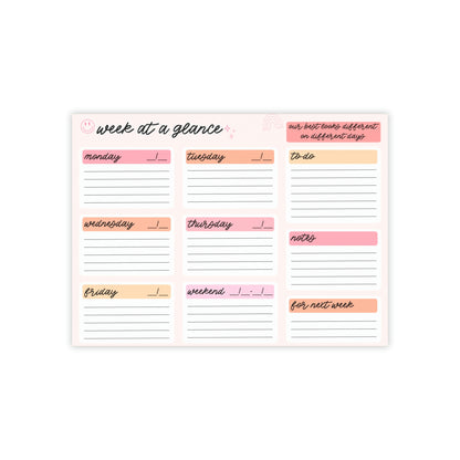 Week at a Glance Post-it® Note Pad 8 x 6