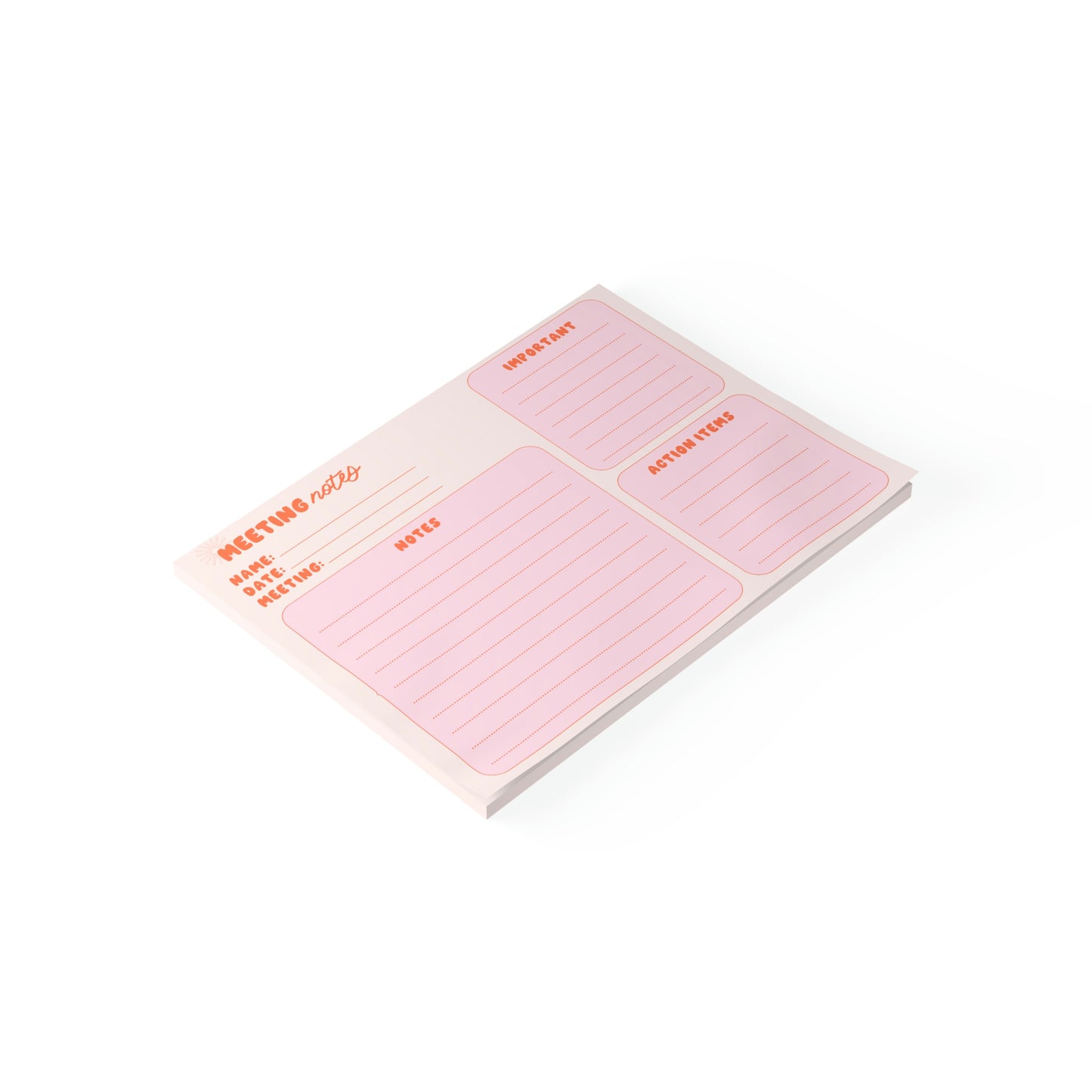 Meeting Notes Post-it® Note Pad 8 x 6
