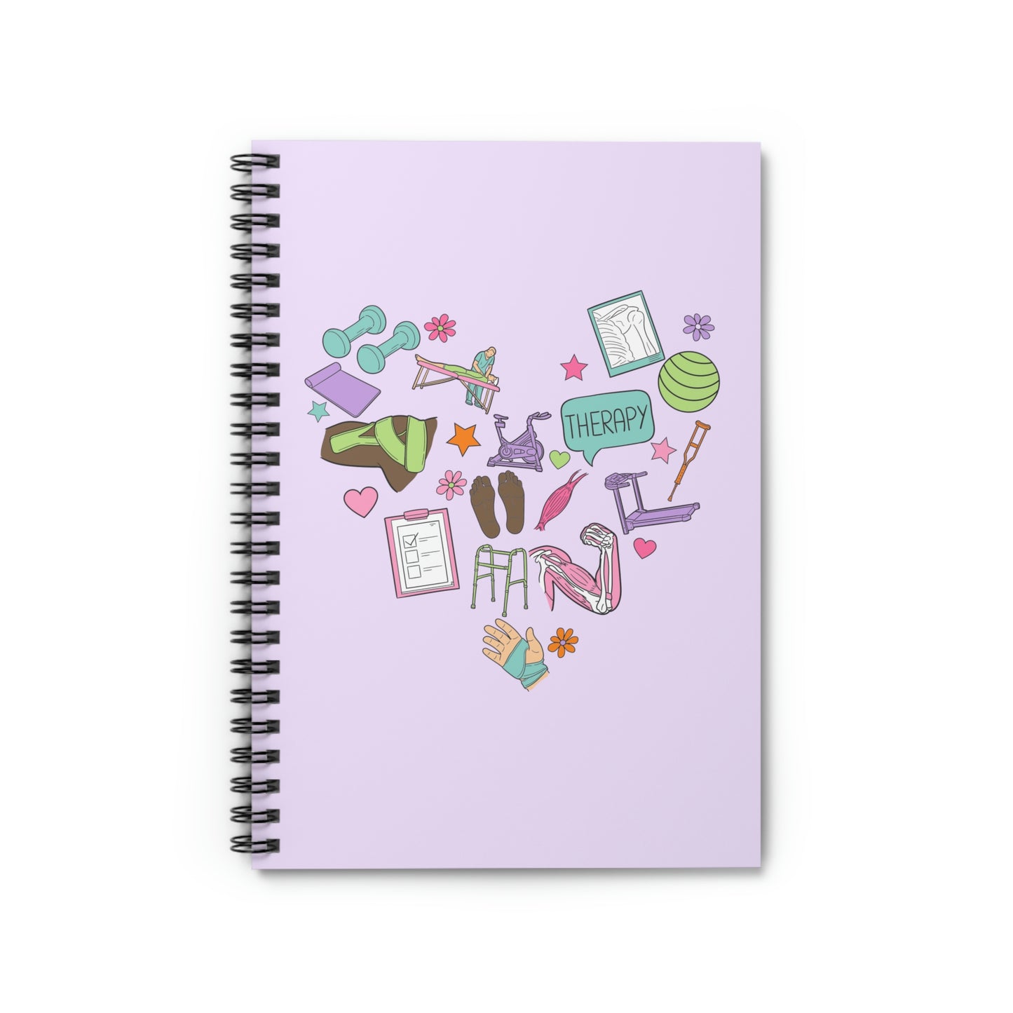 Physical Therapy Essentials Spiral Ruled Line Notebook