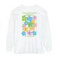 OT Bright Floral Long Sleeve Comfort Colors T-shirt